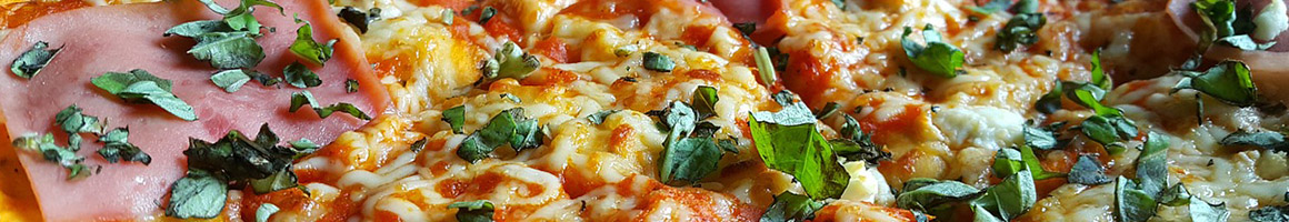 Eating Italian Pizza at Michaelangelo Pizzeria & Restaurant restaurant in Binghamton, NY.